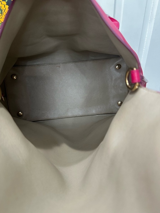 Salvatore Ferragamo Gancini Lock Satchel – Fuchsia Leather with COA - Picture 12 of 13